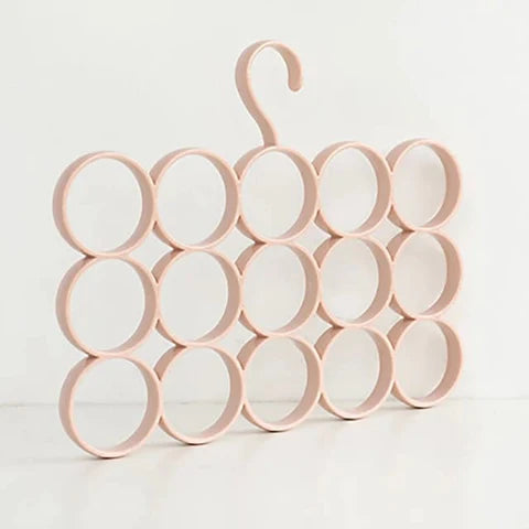 15 Ring Scarf Hanger, Circle Brief Scarf Organizer, Multifunctional Silk Scarf Strap, Wardrobe Scarf Hanger, Closet Organizers Hanger, Clothes Hanger With Holes 15 Ring Scarf Hanger, Circle Brief Scarf Organizer, Multifunctional Silk Scarf Strap, Wardrobe Scarf Hanger, Closet Organizers Hanger, Clothes Hanger With Holes